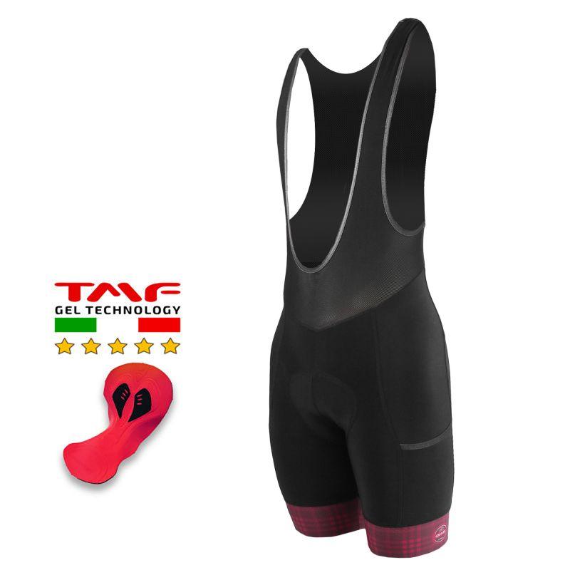 CUISSARD CYCLISME SILA GRAVEL STYLE – GRENAT Référence 2918 - - Rouge/GRENAT V-CUISSARD SILA SPORT 