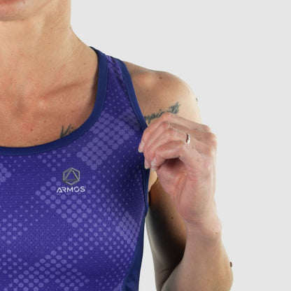 DÉBARDEUR RUNNING FEMME PERFO ARMOS ASTÉRIA VIOLET V-DÉBARDEUR SILA SPORTS 