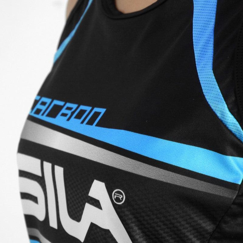 DÉBARDEUR RUNNING FEMME - SILA CARBON STYLE 2 - BLEU 1714 T-DÉBARDEUR SILA SPORT 