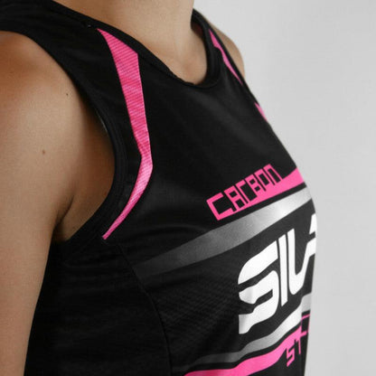 DÉBARDEUR RUNNING FEMME - SILA CARBON STYLE 2 - ROSE 1712 T-DÉBARDEUR SILA SPORT 