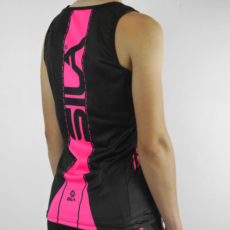 DÉBARDEUR RUNNING FEMME - SILA FLUO STYLE 3 ROSE 1711 T-DÉBARDEUR SILA SPORT 