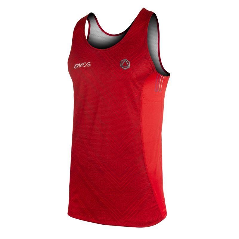 DÉBARDEUR RUNNING HOMME PERFO ARMOS LEGEND ROUGE T-DÉBARDEUR SILA SPORTS 