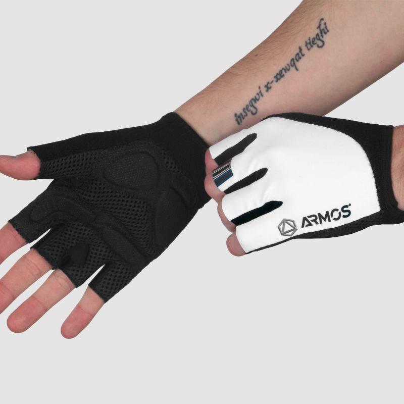 GANTS COURTS ARMOS VTT GRAVEL GEL+ BLANC  3348