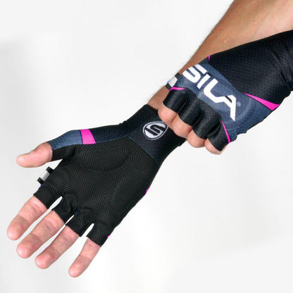 GANTS COURTS SILA TEAM - ROSE Référence 2896 - M - Rose A-GANTS SILA SPORTS 