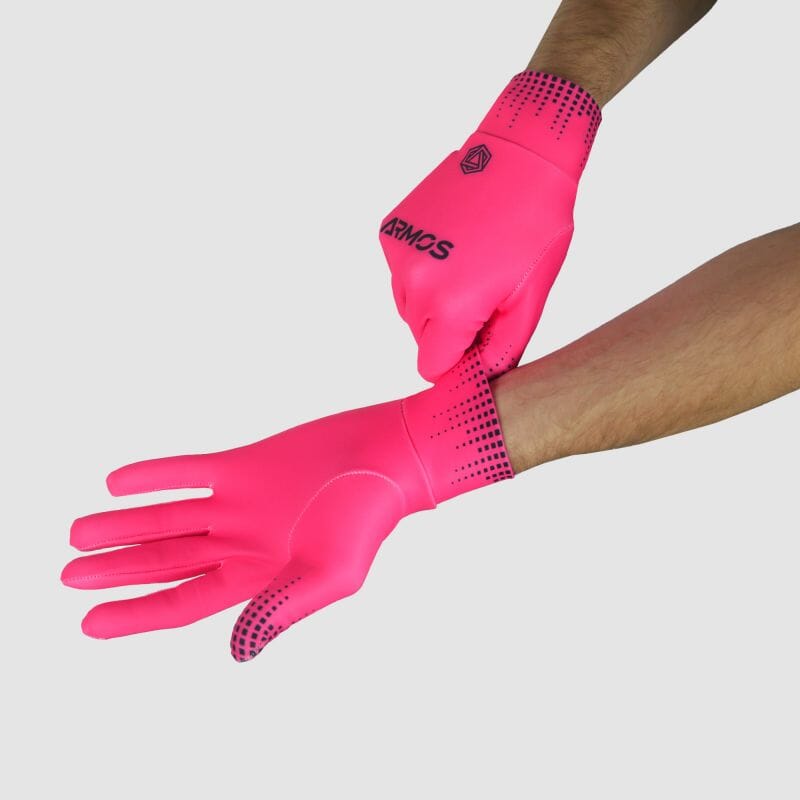 GANTS RUNNING HIVER ARMOS ROSE FLUO A-GANTS LONG SILA SPORT 