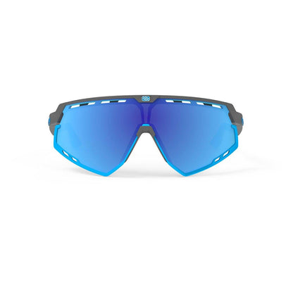 LUNETTES DEFENDER / PYOMBO MATTE FRAME ET MULTILASER BLUE LENSES AZUR BUMPERS E-LUNETTES RUDY PROJECT 