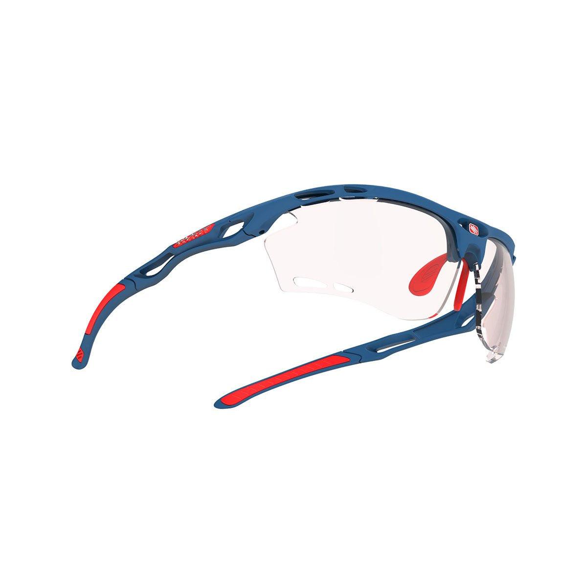 LUNETTES PROPULSE MONTURE MATE BLEU PACIFIQUE DE PROPULSE ET VERRES TRANSPARENTS PHOTOCHROMIQUES À ROUGE IMPACTX-2 PROPULSE MONTURE BLEU MAT ET VERRES PHOTOCHROMIQUES IMPACTX-2 TRANSPARENTS À ROUGES PROPULSE E-LUNETTES RUDY PROJECT 