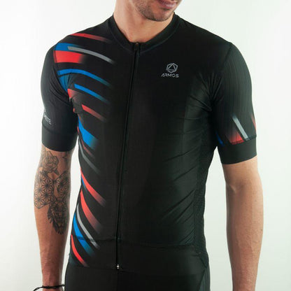 MAILLOT ELITE ROAD ARMOS COMÈTE BLEU/ROUGE MC V-MAILLOT SILA SPORTS 
