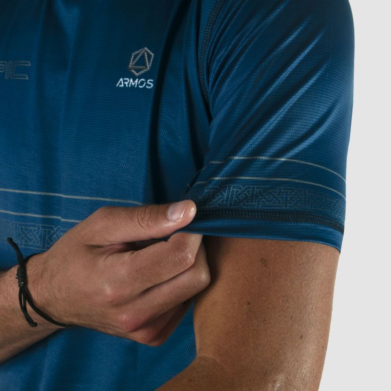 MAILLOT MC RUNNING HOMME PRO ULTRALIGHT EPIC BLEU V-MAILLOT SILA SPORT 