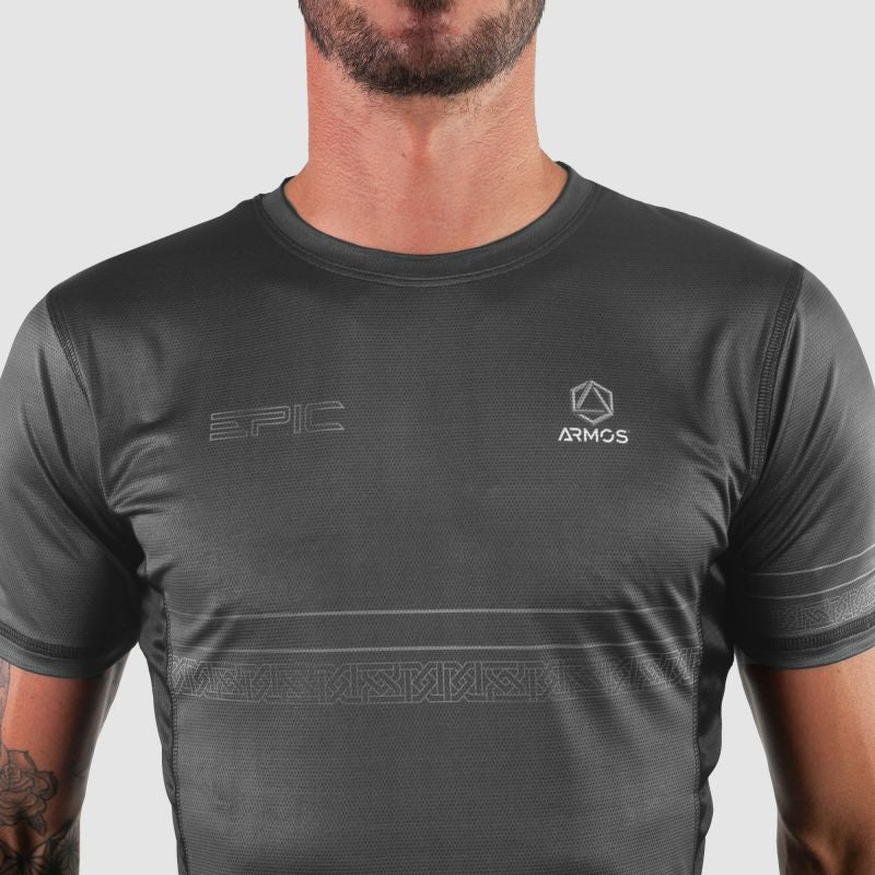 MAILLOT MC RUNNING HOMME PRO ULTRALIGHT EPIC GRIS V-MAILLOT SILA SPORT 