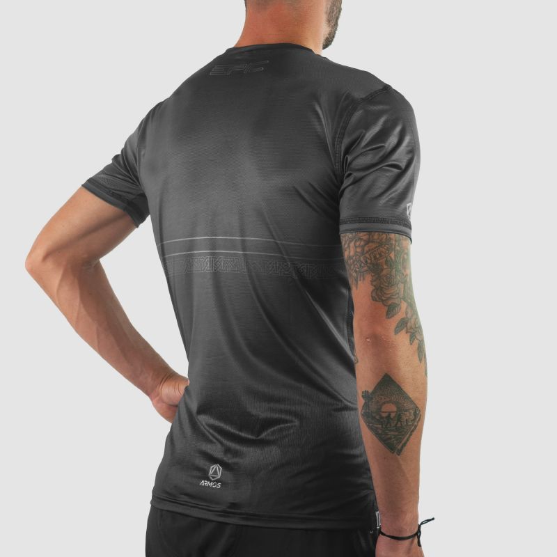 MAILLOT MC RUNNING HOMME PRO ULTRALIGHT EPIC GRIS V-MAILLOT SILA SPORT 