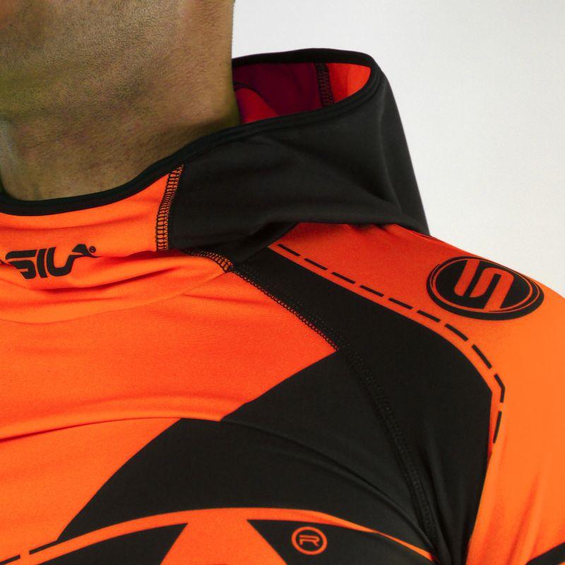 MAILLOT RUNNING HIVER - SILA FLUO STYLE 3 - ORANGE 2426 V SILA SPORT 