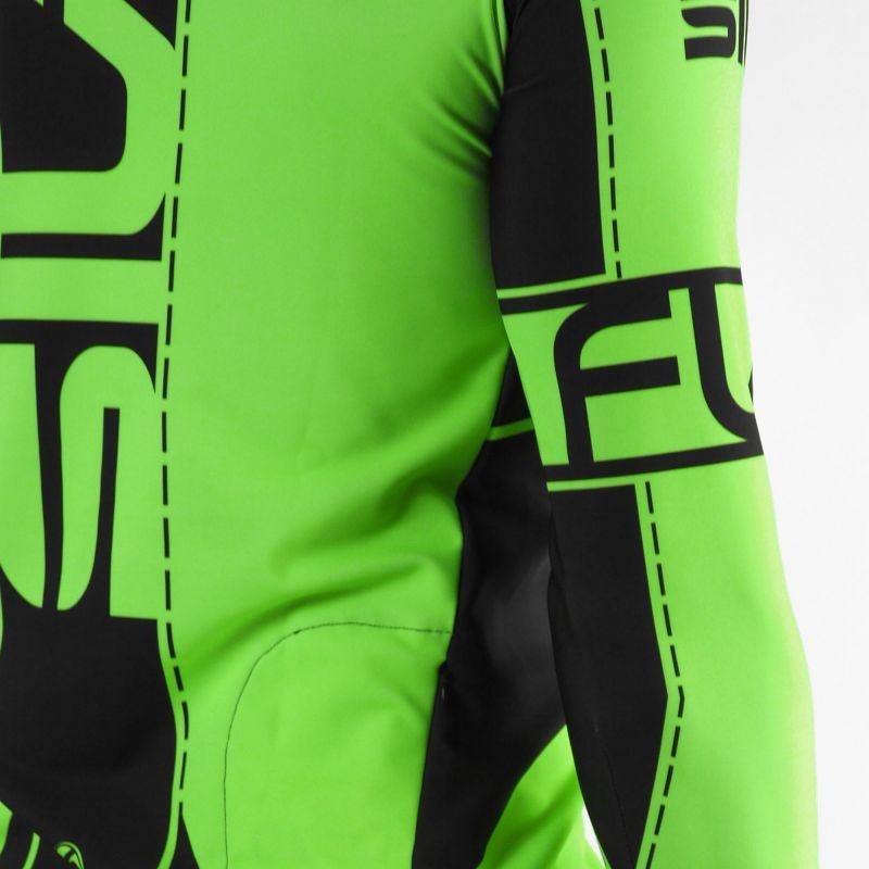 MAILLOT RUNNING HIVER - SILA FLUO STYLE 3 - VERT 2425 V SILA SPORT 