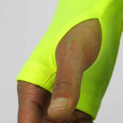 MAILLOT RUNNING HOMME - SILA PRIME JAUNE FLUO - MANCHES LONGUES 1862 V-PACK PROMO SILA SPORT 