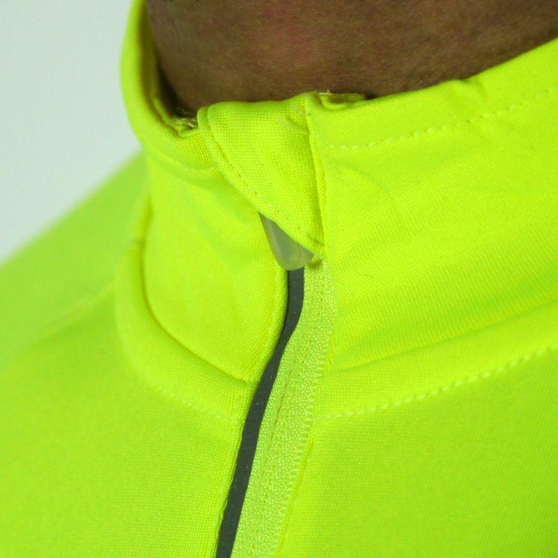 MAILLOT RUNNING HOMME - SILA PRIME JAUNE FLUO - MANCHES LONGUES 1862 V-PACK PROMO SILA SPORT 