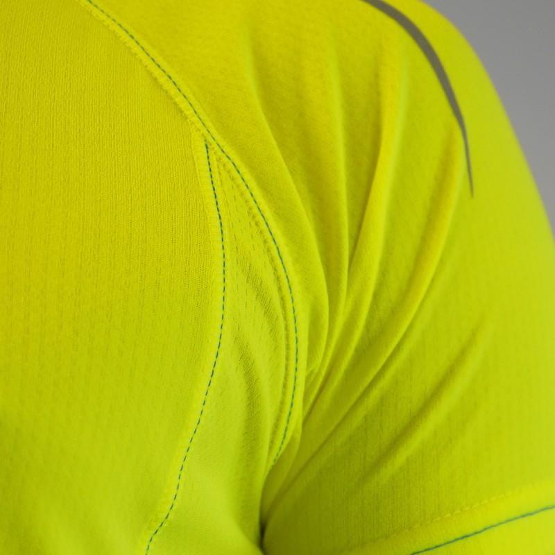 MAILLOT RUNNING - SILA PRIME JAUNE FLUO - Manches courtes 1301 M-RUNNING SILA SPORT 