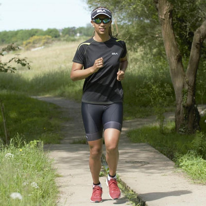 MAILLOT RUNNING - SILA PRIME NOIR - Manches courtes 1303 M-RUNNING SILA SPORT 