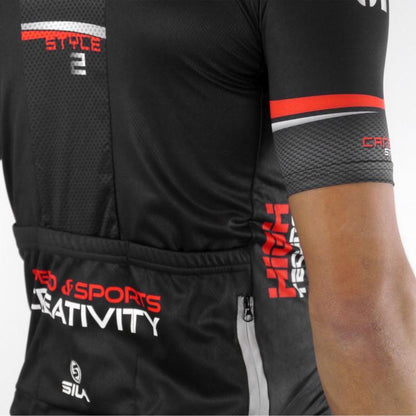 MAILLOT SILA CARBON STYLE 2 VERT - Manches courtes Référence 1628 - V-MAILLOT LACTIKS 