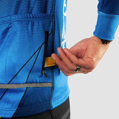 MAILLOT / VESTE MI-SAISON EVO SILASPORT MOZAIK STYLE BLEU V-MAILLOT SILA SPORT 