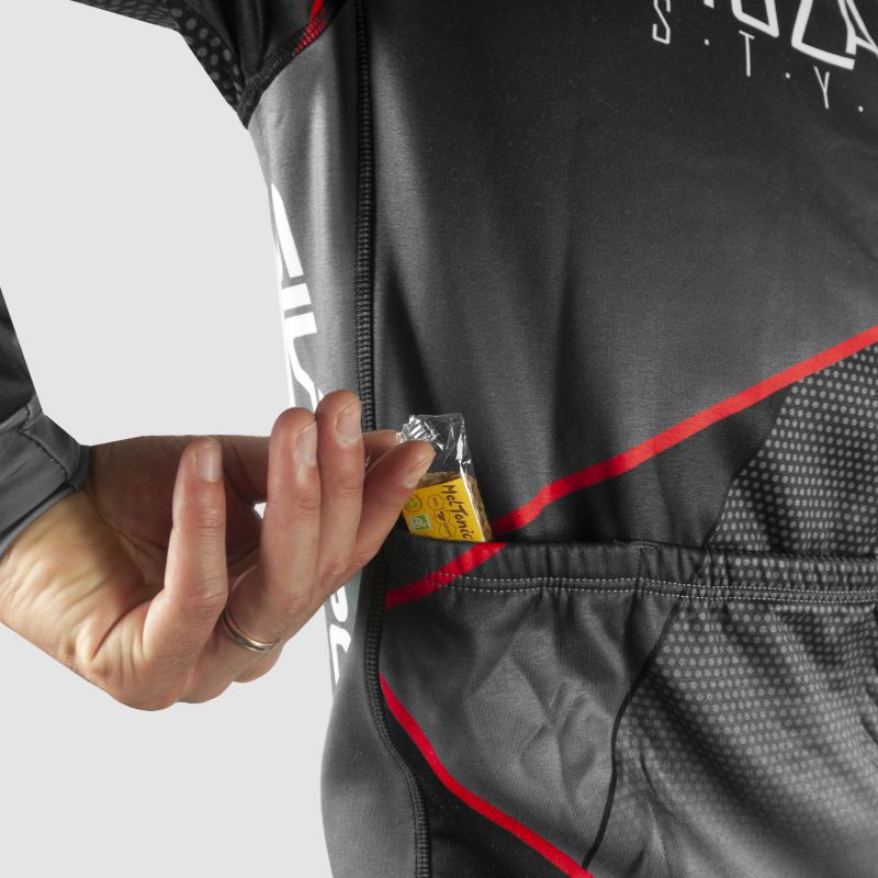 MAILLOT / VESTE MI-SAISON EVO SILASPORT MOZAIK STYLE GRIS V-MAILLOT SILA SPORT 