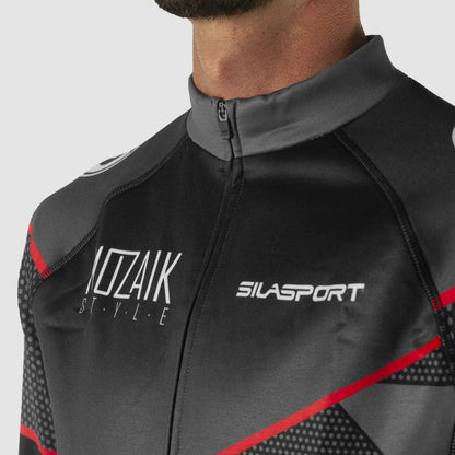 MAILLOT / VESTE MI-SAISON EVO SILASPORT MOZAIK STYLE GRIS V-MAILLOT SILA SPORT 