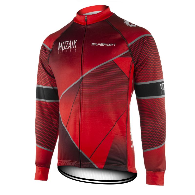 MAILLOT / VESTE MI-SAISON EVO SILASPORT MOZAIK STYLE ROUGE V-MAILLOT SILA SPORT S ROUGE 