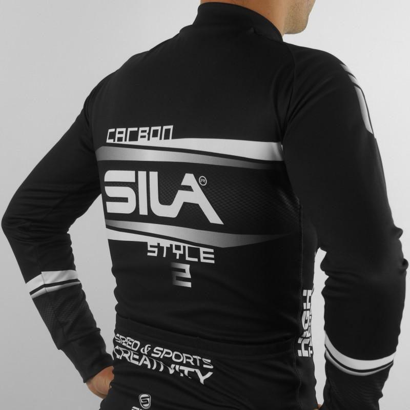 MAILLOT / VESTE MI-SAISON SILA CARBON STYLE 2 - BLANC 1409 V-MAILLOT SILA SPORT 