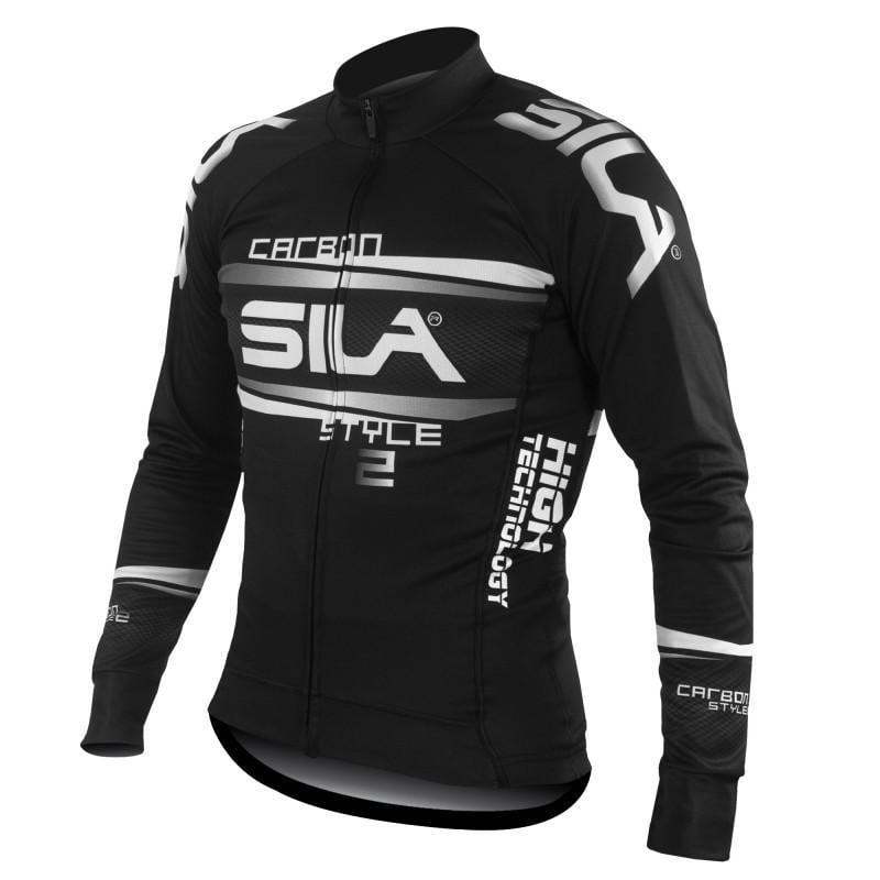 MAILLOT / VESTE MI-SAISON SILA CARBON STYLE 2 - BLANC 1409 V-MAILLOT SILA SPORT XS 1409 CARBON BLANC