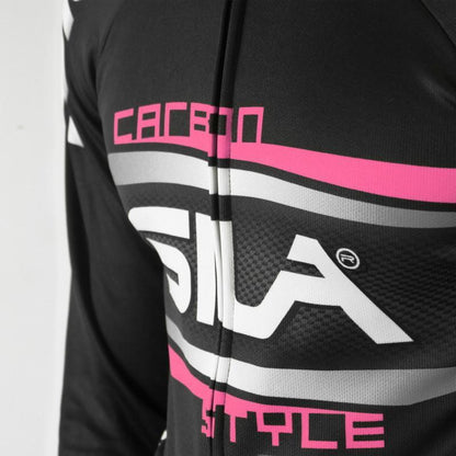 MAILLOT / VESTE MI-SAISON SILA CARBON STYLE 2 - ROSE 1619 V-MAILLOT SILA SPORT 