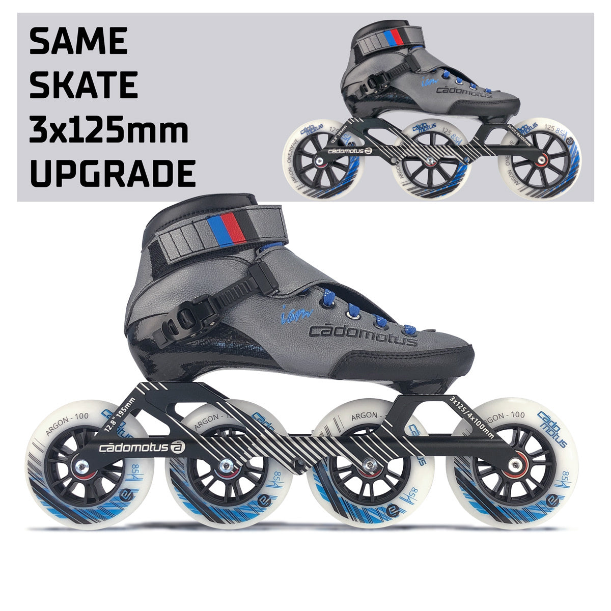 Patin de vitesse en ligne Agility-3 4 X 110 DISPONIBLE MAINTENANT R-CHAUSSURE CADOMOTUS 