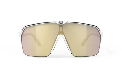 LUNETTE Spinshield   Couleur : White Matte Frame with Multilaser Gold Lenses  2026