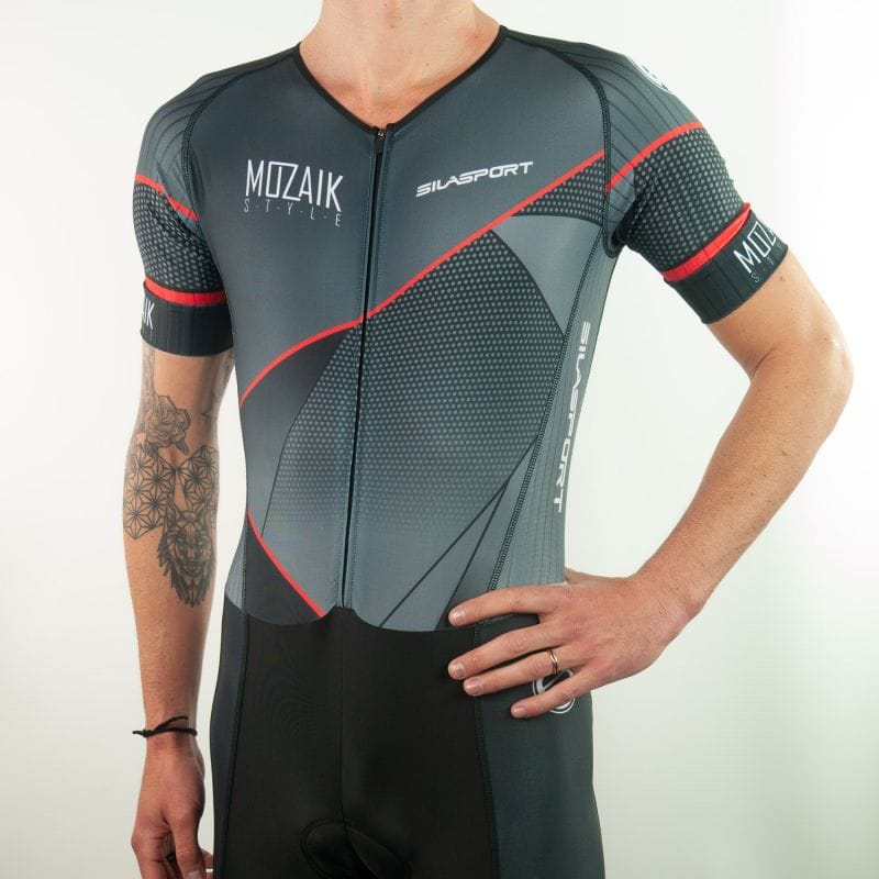 TRIFONCTION MC - CD SILASPORT MOZAIK STYLE GRIS V-COMBINAISON SILA SPORTS 