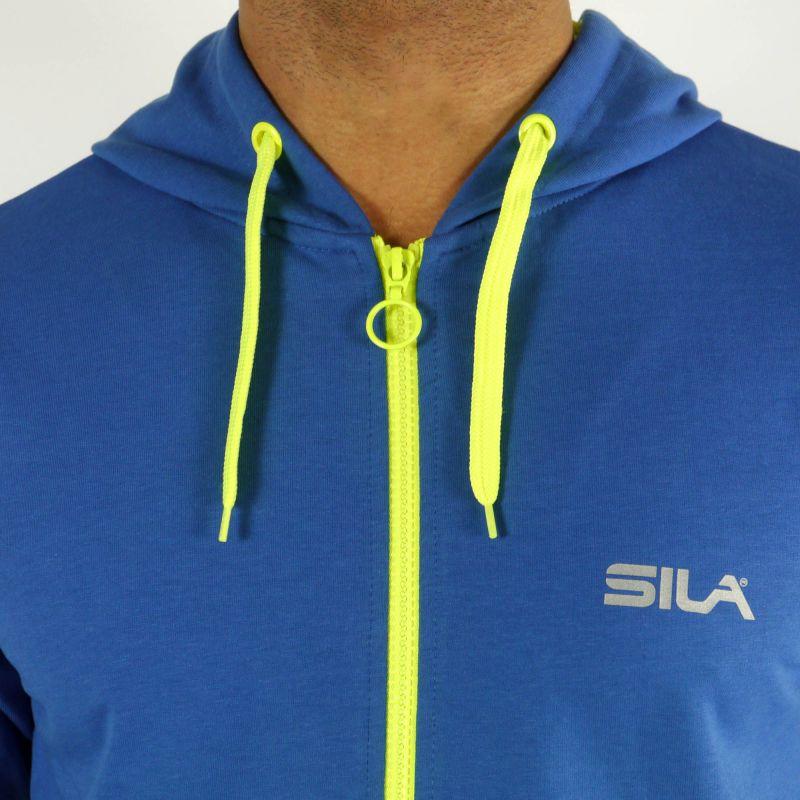 VESTE À CAPUCHE SILA PRIME BLEU/JAUNE FLUO 1871 V-VESTE SILA SPORT 
