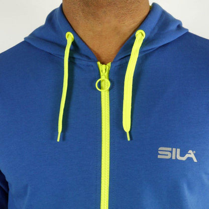 VESTE À CAPUCHE SILA PRIME BLEU/JAUNE FLUO 1871 V-VESTE SILA SPORT 