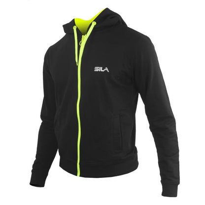 VESTE À CAPUCHE SILA PRIME NOIR/JAUNE FLUO 1396 V-VESTE SILA SPORT 