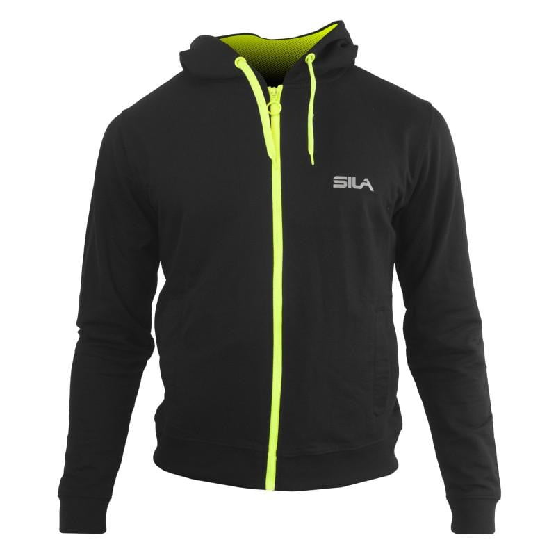 VESTE À CAPUCHE SILA PRIME NOIR/JAUNE FLUO 1396 V-VESTE SILA SPORT 